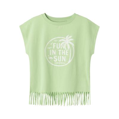 name it Mädchen T- Shirt kurzarm mit Glitzer Valone in grün