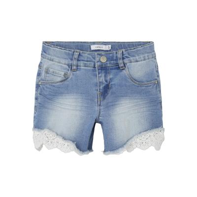 name it kurze Jeans Shorts für Mädchen mit Spitze nkfSALLI