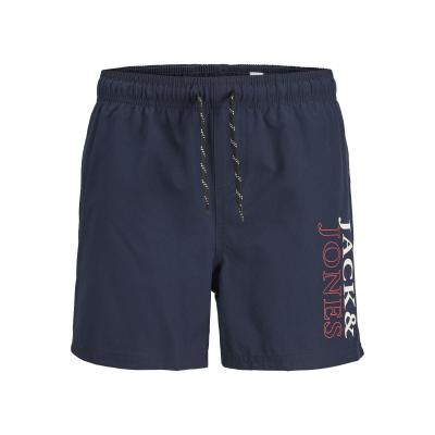 Jack&Jones Jungen Badeshorts dunkelblau Double Logo dunkelblau