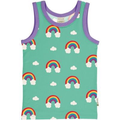 maxomorra Tank Top / Unterhemd mit Regenbögen in grün TankTop RAINBOW