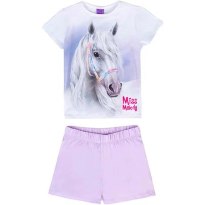 Miss Melody Schlafanzug kurz mit Pferde Motiv Pyjama 76078