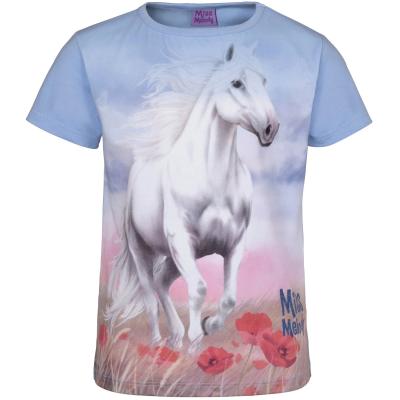 Miss Melody Kurzarm T-Shirt mit Pferd 76068 in blau