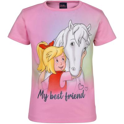 Bibi & Tina Kurzarm T-Shirt Bibi und Amadeus 82422 in rosa