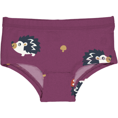 maxomorra Mädchen Unterhose Briefs Hipsters mit Igel in lila