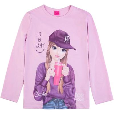 Top Model Langarmshirt mit Sasha 75087 in rosa