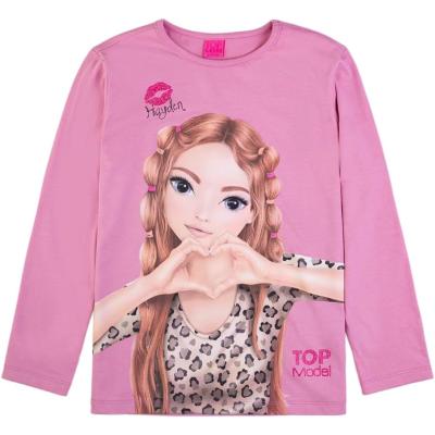 Top Model Langarmshirt mit Hayden 75085 in rosa