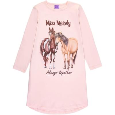 Miss Melody Nachthemd mit Pferden Schlafkleid 76094 in rosa