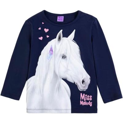 Miss Melody Langarmshirt mit Pferd 76085 in dunkelblau