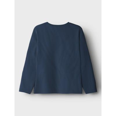 name it Langarm Shirt nkmVICTOR Eat Game in blau