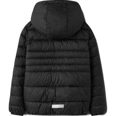 name it schwarze Steppjacke mit abnehmbarer Kapuze nkmmarble