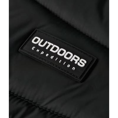 name it schwarze Steppjacke mit abnehmbarer Kapuze nkmmarble