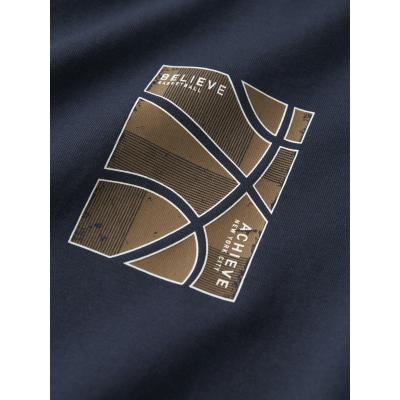 name it Jungen Langarm Shirt nkmVUX Basketball in dunkelblau