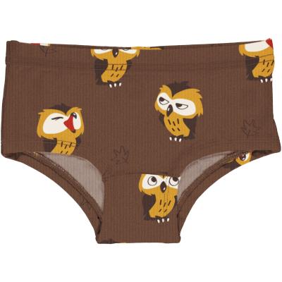 maxomorra Mädchen Unterhose mit Eulen Briefs Hipster Owl
