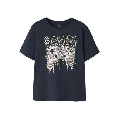 name it Jungen Kurzarm Shirt nkmVICTOR Navy Blazer / Gamer