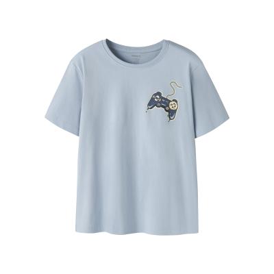 name it Jungen Kurzarm Shirt nkmVICTOR Blue Fog / Pizza Cont