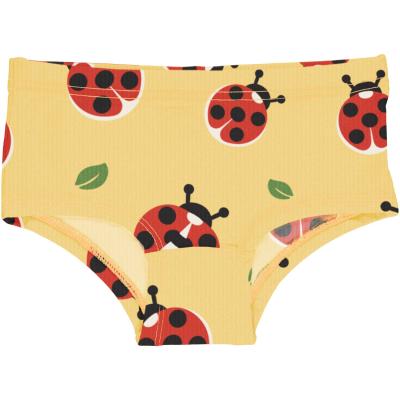 maxomorra Mädchen Unterhose mit Marienkäfer Briefs Hipster Ladybug in gelb