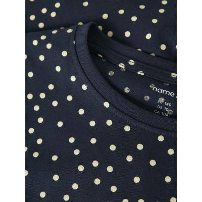 name it Sommerkleid Kurzarm nkfVIGGA Pünktchen Navy Blazer