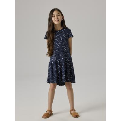 name it Sommerkleid Kurzarm nkfVIGGA Pünktchen Navy Blazer