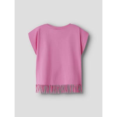 name it Mädchen T- Shirt kurzarm mit Fransen Valone Strawberry Moon