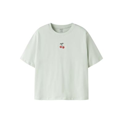 name it Mädchen T- Shirt kurzarm mit Stickerei NKFVALONE Kirsche