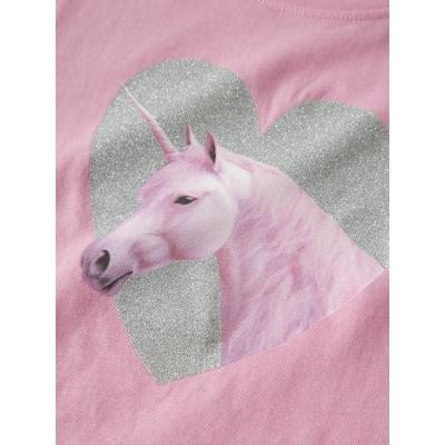 name it mini Sommer T-Shirt NkfVOTIA rosa Glitter