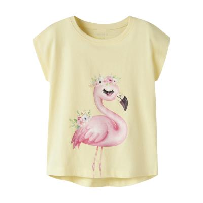 name it mini Sommer T-Shirt NkfVOTIA gelb Flamingo