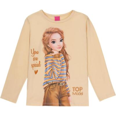 Top Model Langarmshirt mit Hayden 75044 in beige