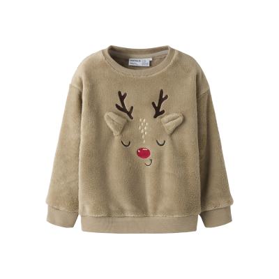 name it Mädchen Sweatshirt Teddy Sweatshirt Rentier nmnREINDEERS