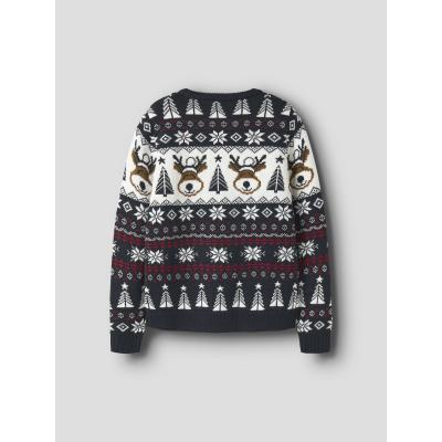 name it Strickpullover Winter Weihnachtspulli nknRISMAS Dark Sapphire