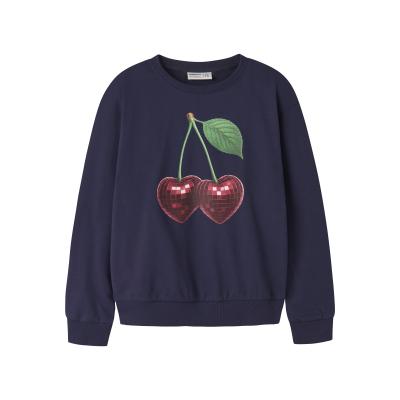 name it Mädchen Sweatshirt mit Schleife nkfVOTEA in dunkelblau Disco Cherry