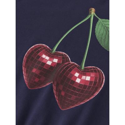 name it Mädchen Sweatshirt mit Schleife nkfVOTEA in dunkelblau Disco Cherry