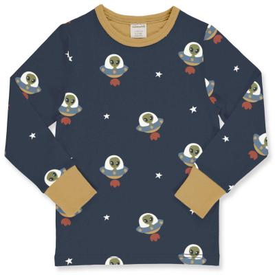 maxomorra Kinder Langarmshirt mit Füchsen Top LS FOX in grün