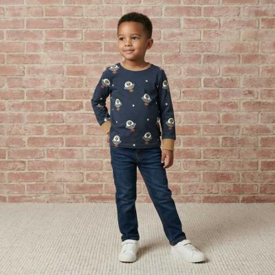 maxomorra Kinder Langarmshirt mit Füchsen Top LS FOX in grün
