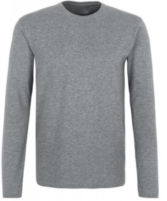 blue seven einfarbiges Langarmshirt grau meliert 850501