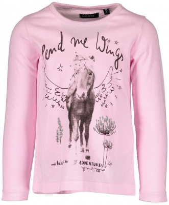 blue seven Mädchen Langarm Shirt mit Pegasus 750563 Rosa Gr. 92
