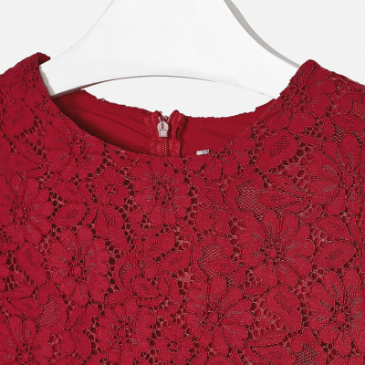 mayoral festliches Spitzenkleid 7930 Rot Gr. 157 158
