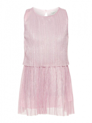 name it festliches Plissee Kleid nmfVIVI Lila Snow