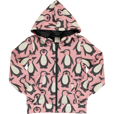 maxomorra Kapuzenjacke Cardigan Hood PENGUIN FAMILY Gr. 98/104