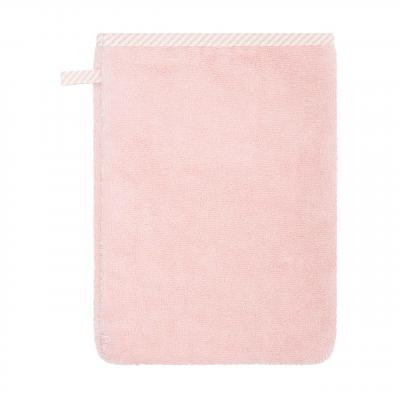 Steiff Waschlappen einfarbig mit Plüsch-Bär-Applikation Rosa