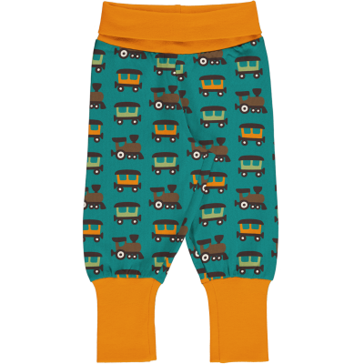 maxomorra Schlupfhose mit Zügen TRAIN Gr. 86/92