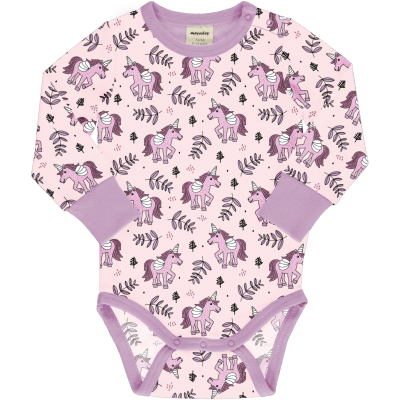 Meyadey by maxomorra Langarm Body mit Einhörnern UNICORN JUNGLE
