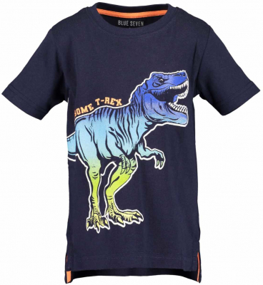 BLUE SEVEN Kurzarm Shirt Dinosaurier nachtblau 802185 Gr. 92