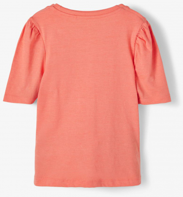 name it Mädchen Sommer Shirt Vivaldi einfarbig Persimmon Gr. 134/140