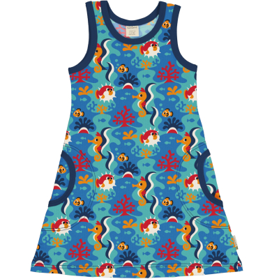 maxomorra Tank Sommerkleid Dress CORAL REEF Gr. 98/104