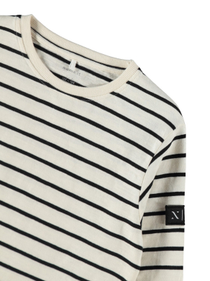 name it Langarm Shirt geringelt nkmLA Jet Stream