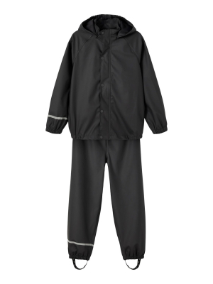name it Regenset nknDRY Jacke + Bundhose in schwarz