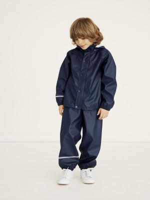 name it Regenset nknDRY Jacke + Bundhose Dark Sapphire