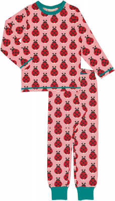 maxomorra Mädchen Schlafanzug Pyjama LADYBUG