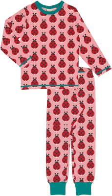 maxomorra Mädchen Schlafanzug Pyjama LADYBUG Gr. 98/104