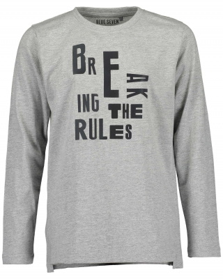 Blue Seven Langarmshirt mit reflektierndem Logo in grau 651624